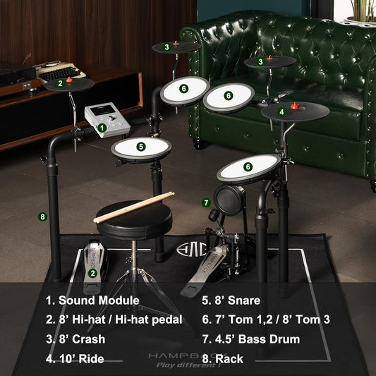 HAMPBACK MK-0 PLUS Electronic Drum Set