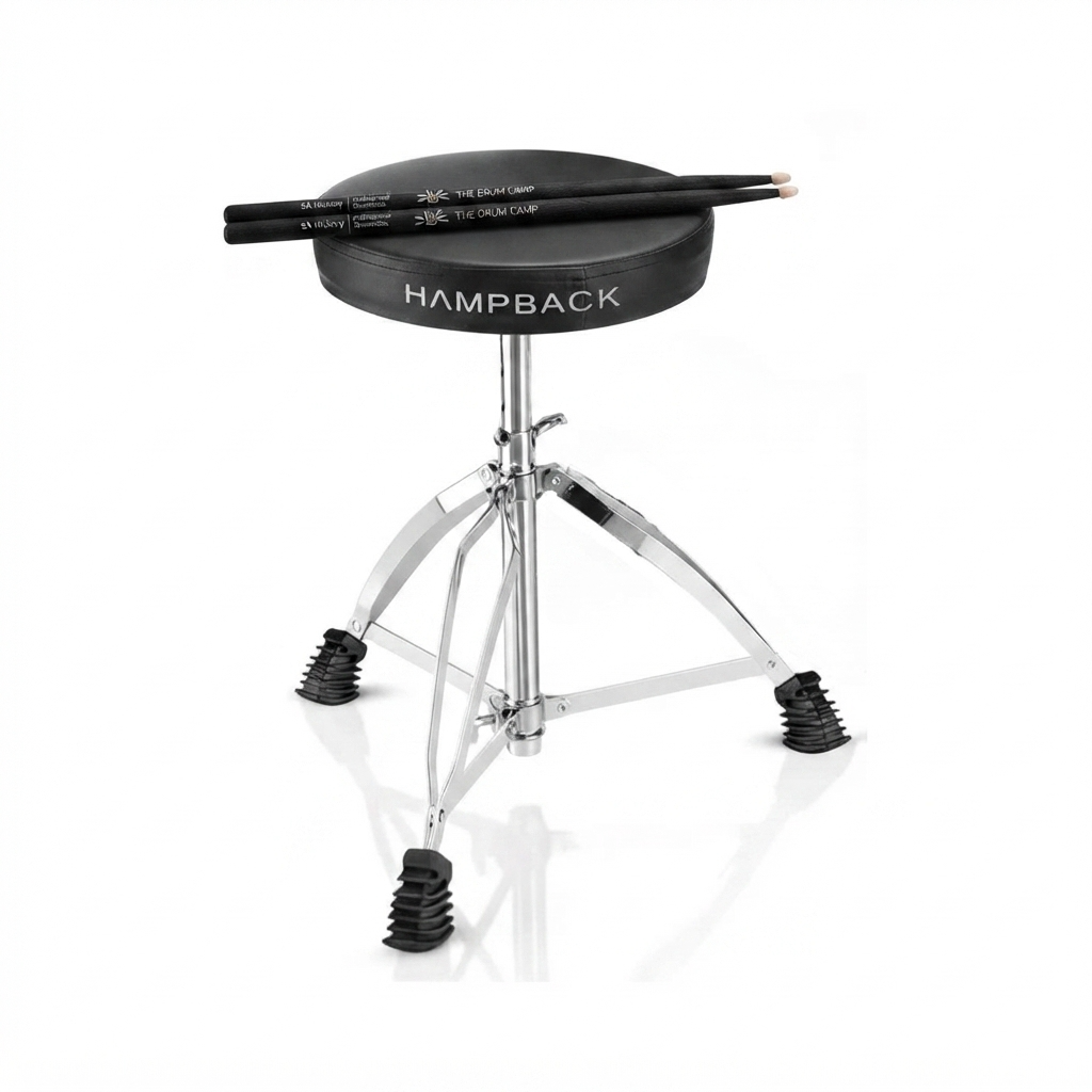 Hampback Drum Throne & 5A TDC Drum Sticks Combo