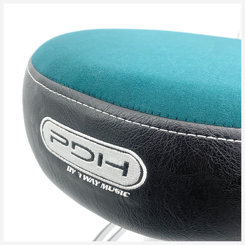 PDH Hydraulic Drum Throne – Black & Green | Adjustable Suede Seat for Drummers