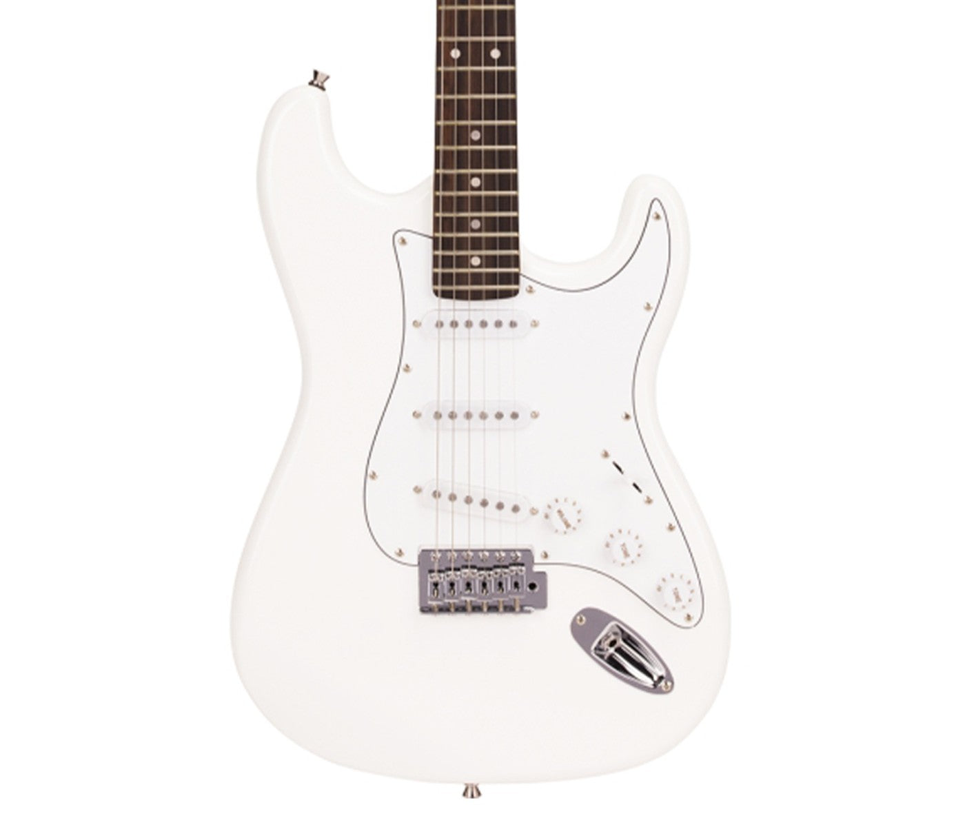 SX Stratocaster Electric Guitar Package - White