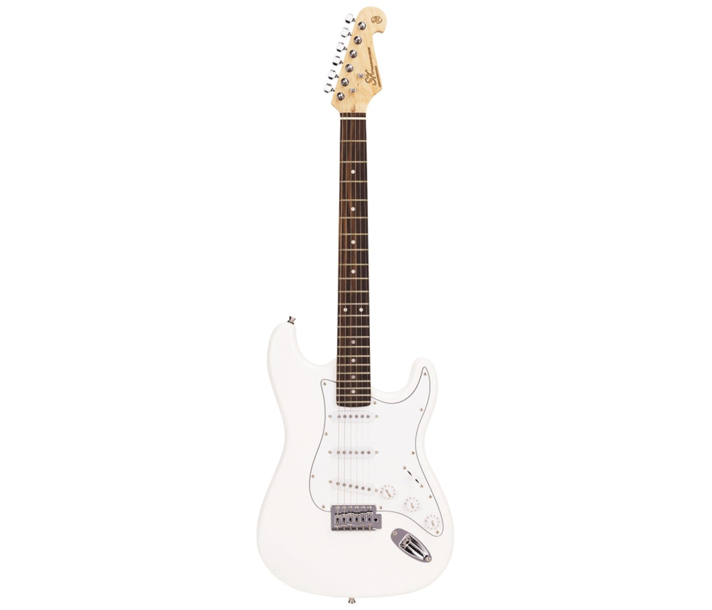 SX Stratocaster Electric Guitar Package - White