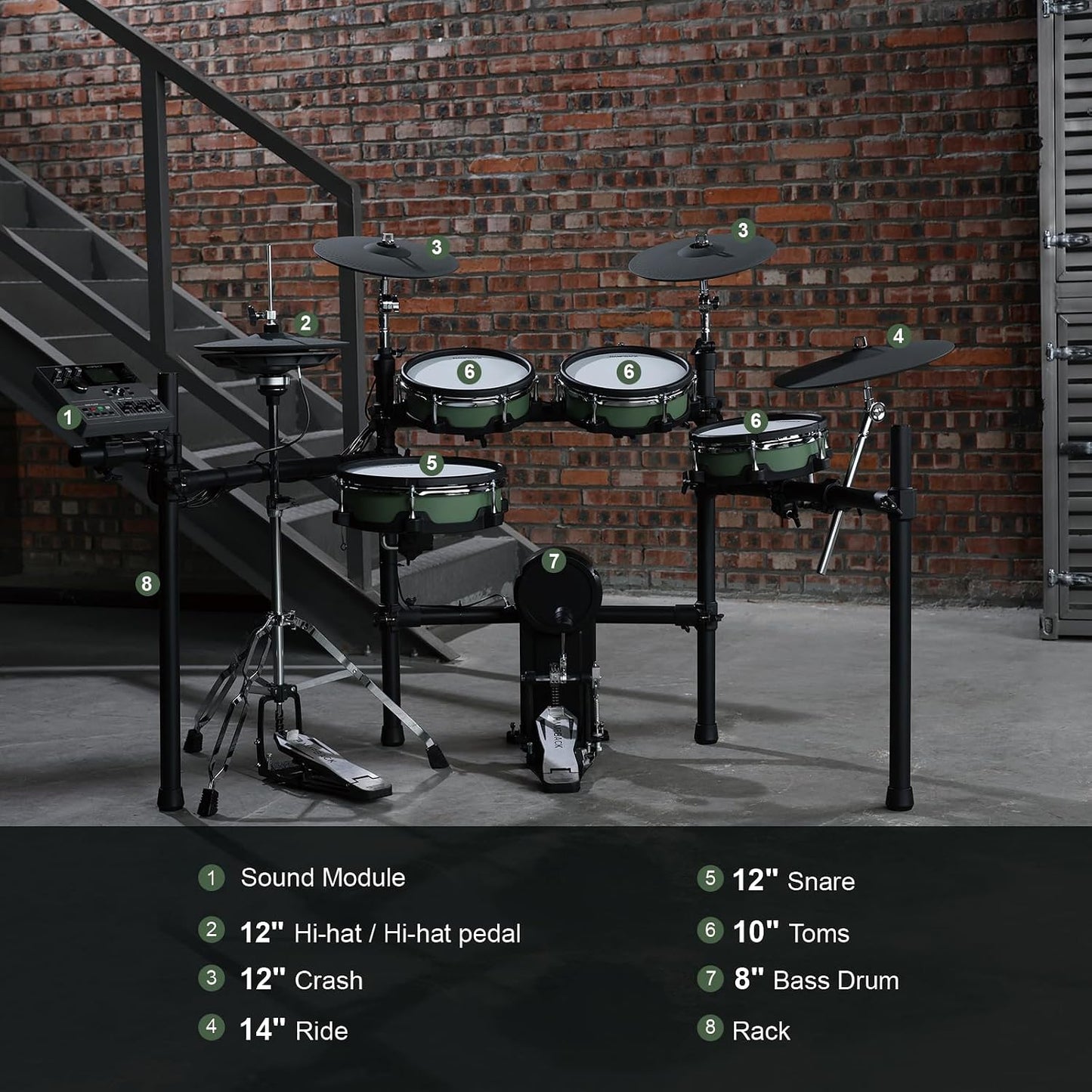 HAMPBACK ACE-530 Electric Drum Set