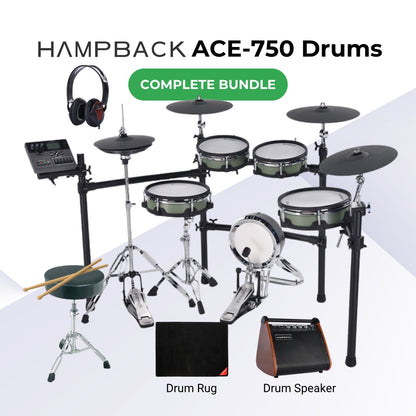 HAMPBACK ACE-750 Electronic Drum Bundle | Pro-Grade E-Drums | UAE