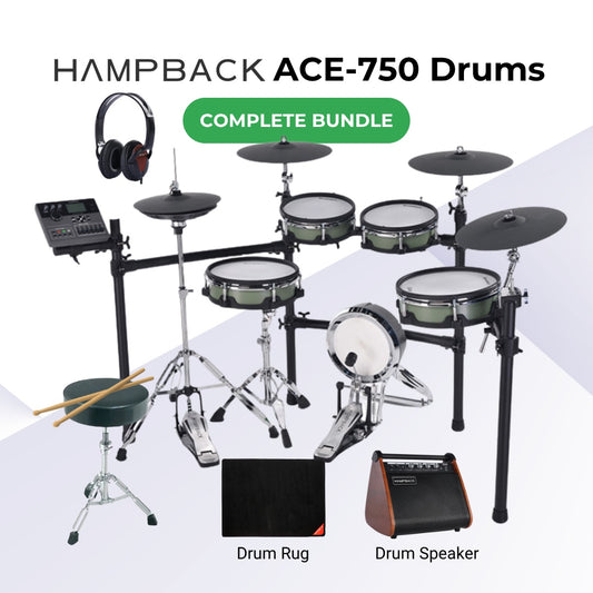 HAMPBACK ACE-750 Electronic Drum Bundle | Pro-Grade E-Drums | UAE