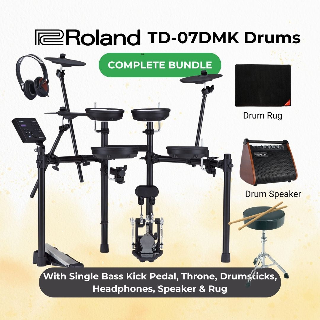 Roland TD-07DMK Electronic V-Drums Complete Bundle