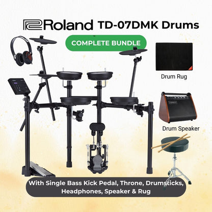 Roland TD-07DMK Electronic V-Drums Complete Bundle
