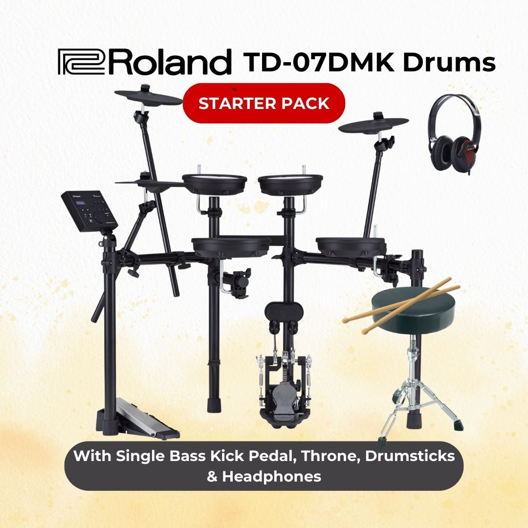 Roland TD-07DMK Electronic V-Drums Starter Pack