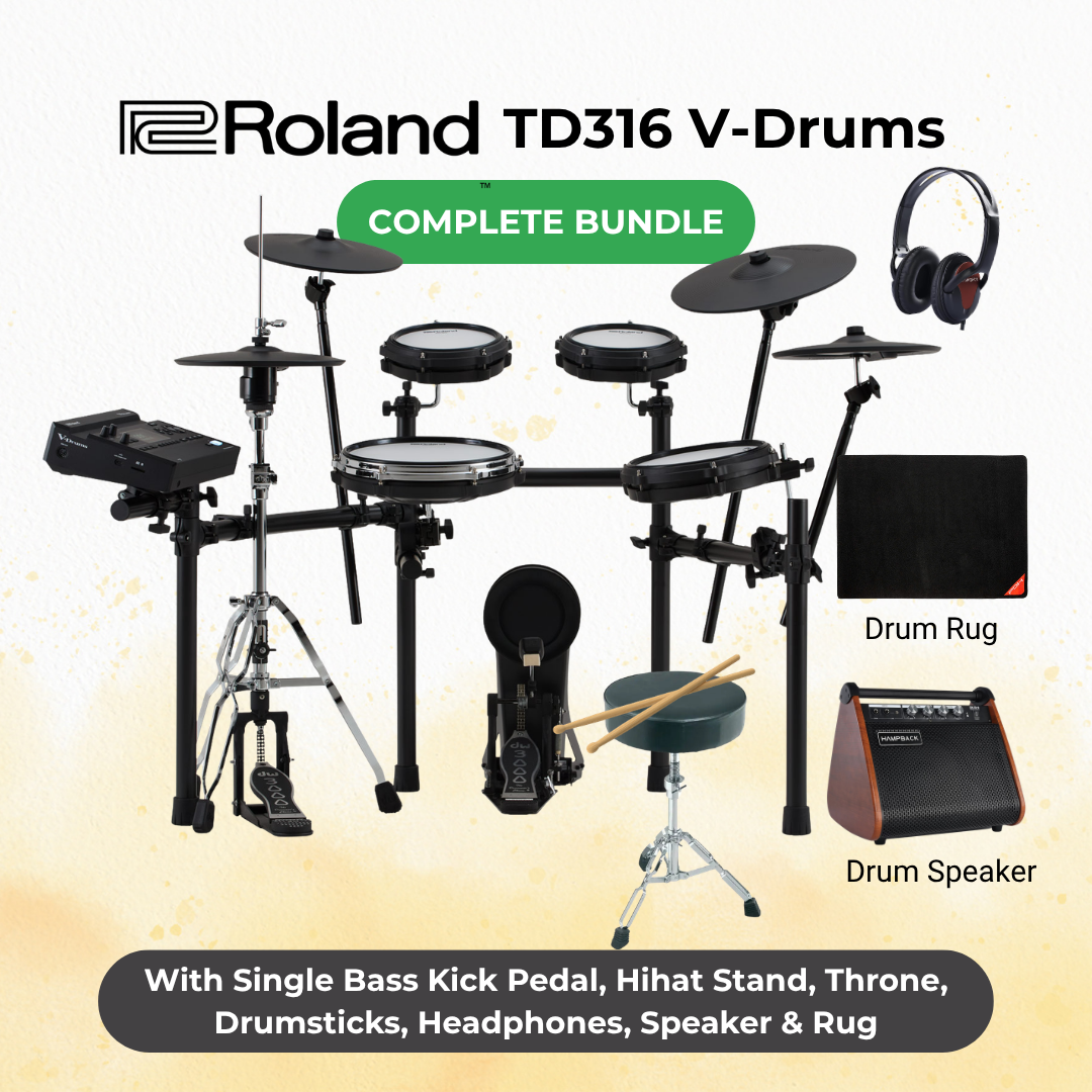 Roland TD316 Electronic Drum Complete Bundle