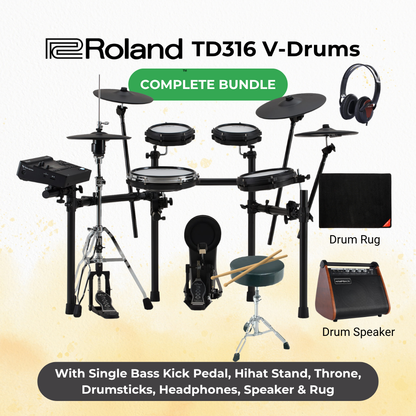 Roland TD316 Electronic Drum Complete Bundle