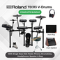 Roland TD313 V-Drums 3 Series Electronic Drum Bundle | Compact Pro-Grade E-Drums