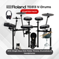 Roland TD313 V-Drums 3 Series Electronic Drum Starter Pack | Compact Pro-Grade E-Drums