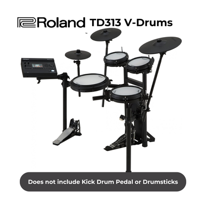 Roland TD313 V-Drums 3 Series Electronic Drum Kit | Compact Pro-Grade E-Drums