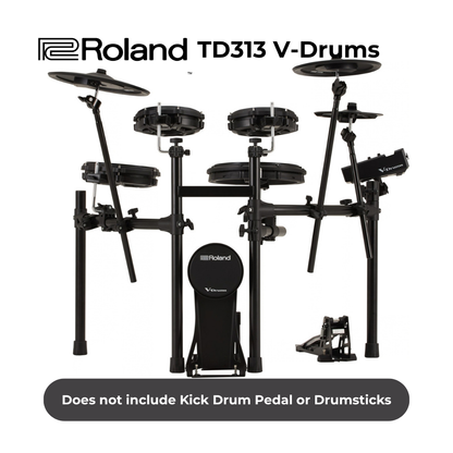 Roland TD313 V-Drums 3 Series Electronic Drum Kit | Compact Pro-Grade E-Drums