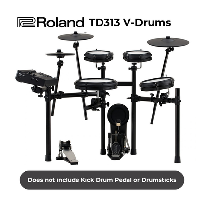 Roland TD313 V-Drums 3 Series Electronic Drum Kit | Compact Pro-Grade E-Drums