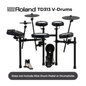 Roland TD313 V-Drums 3 Series Electronic Drum Kit | Compact Pro-Grade E-Drums