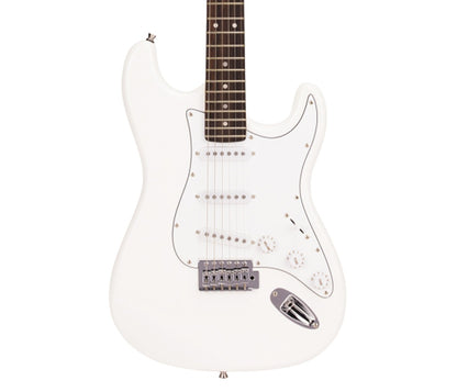 SX Stratocaster Electric Guitar Package - White