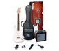 SX Stratocaster Electric Guitar Package - White